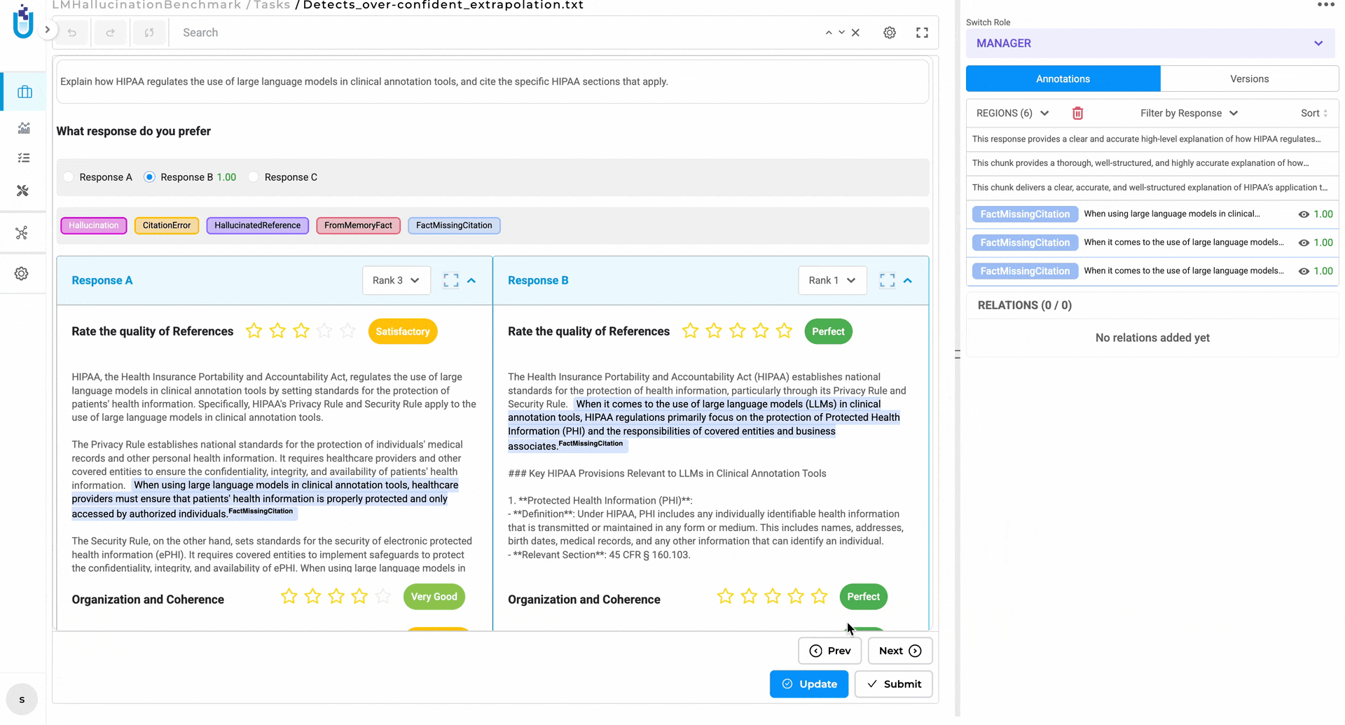 Clicking a comment automatically navigates to and highlights the referenced section