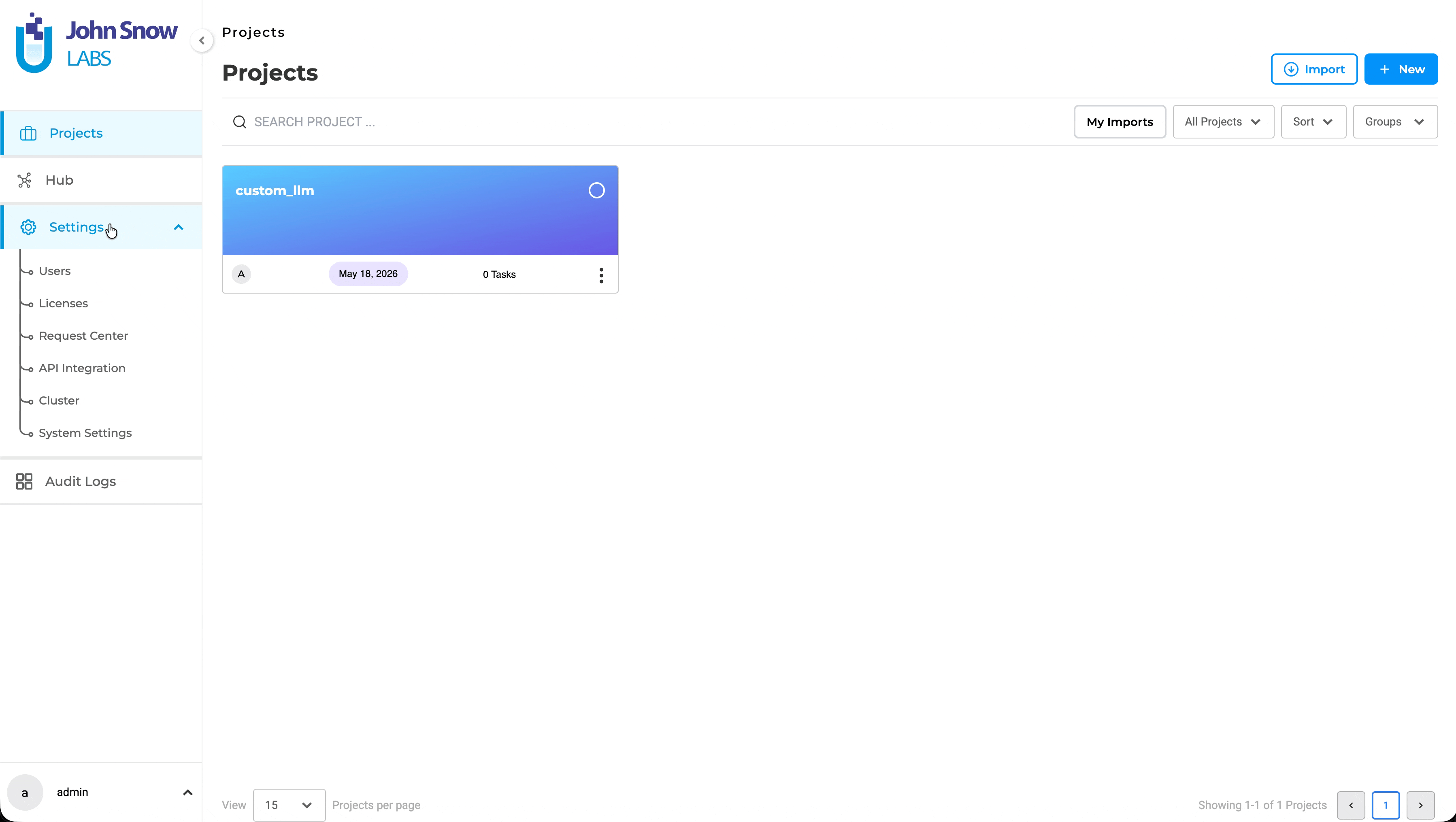Custom LLM integration via Integration Page