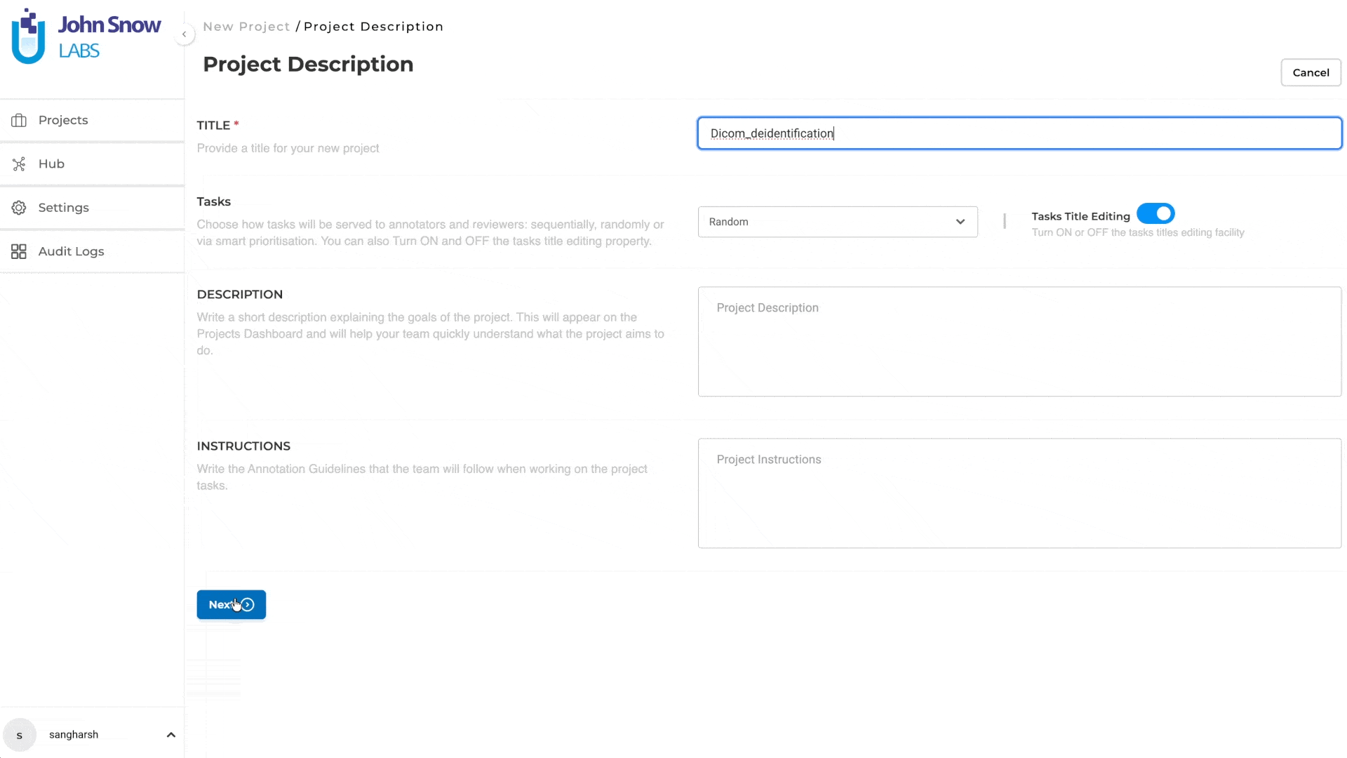 Complete DICOM de-identification workflow