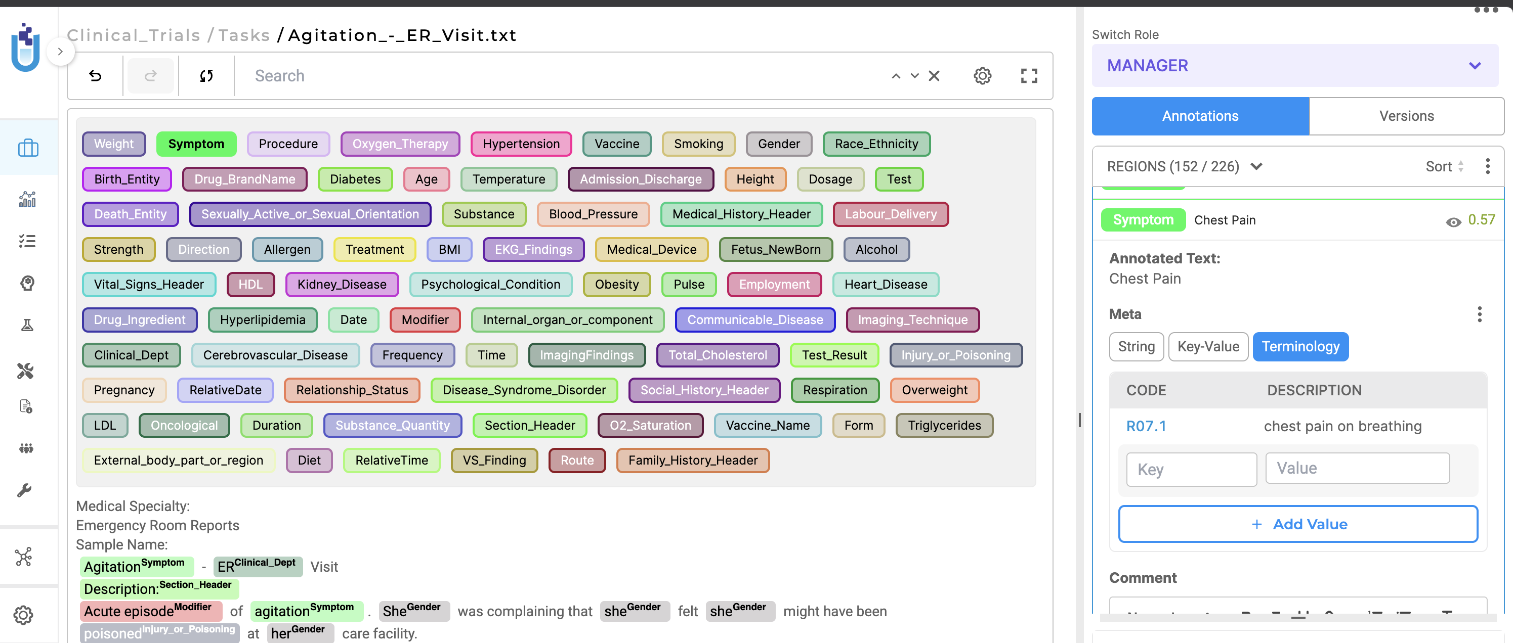 Redesigned Meta workspace in the annotation right panel