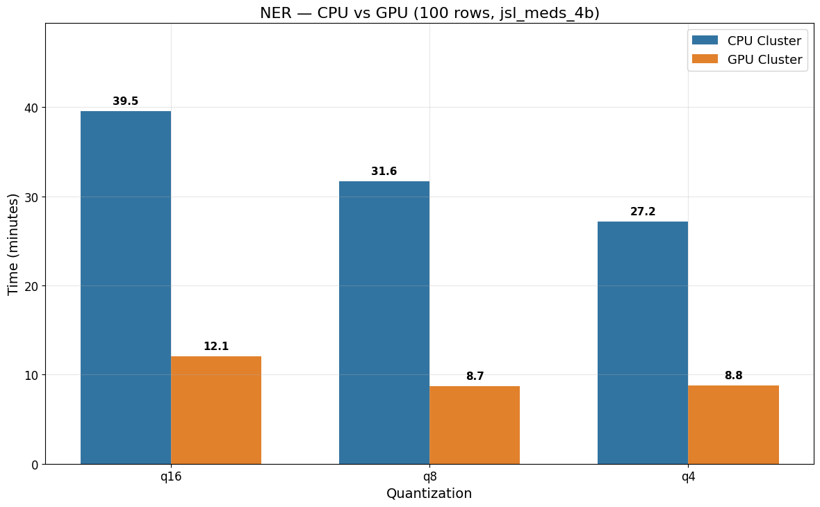 NER CPU vs GPU