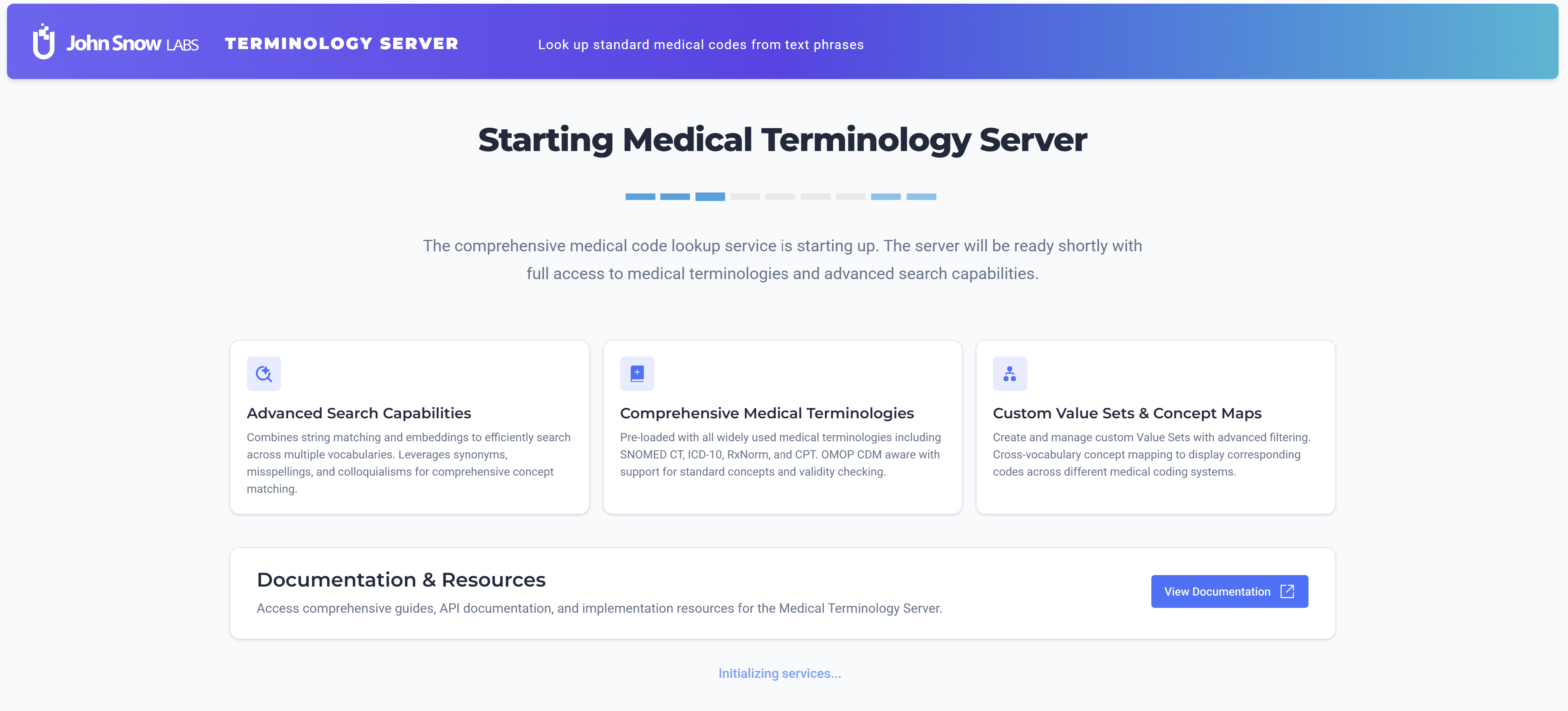 Terminology Service Loading
