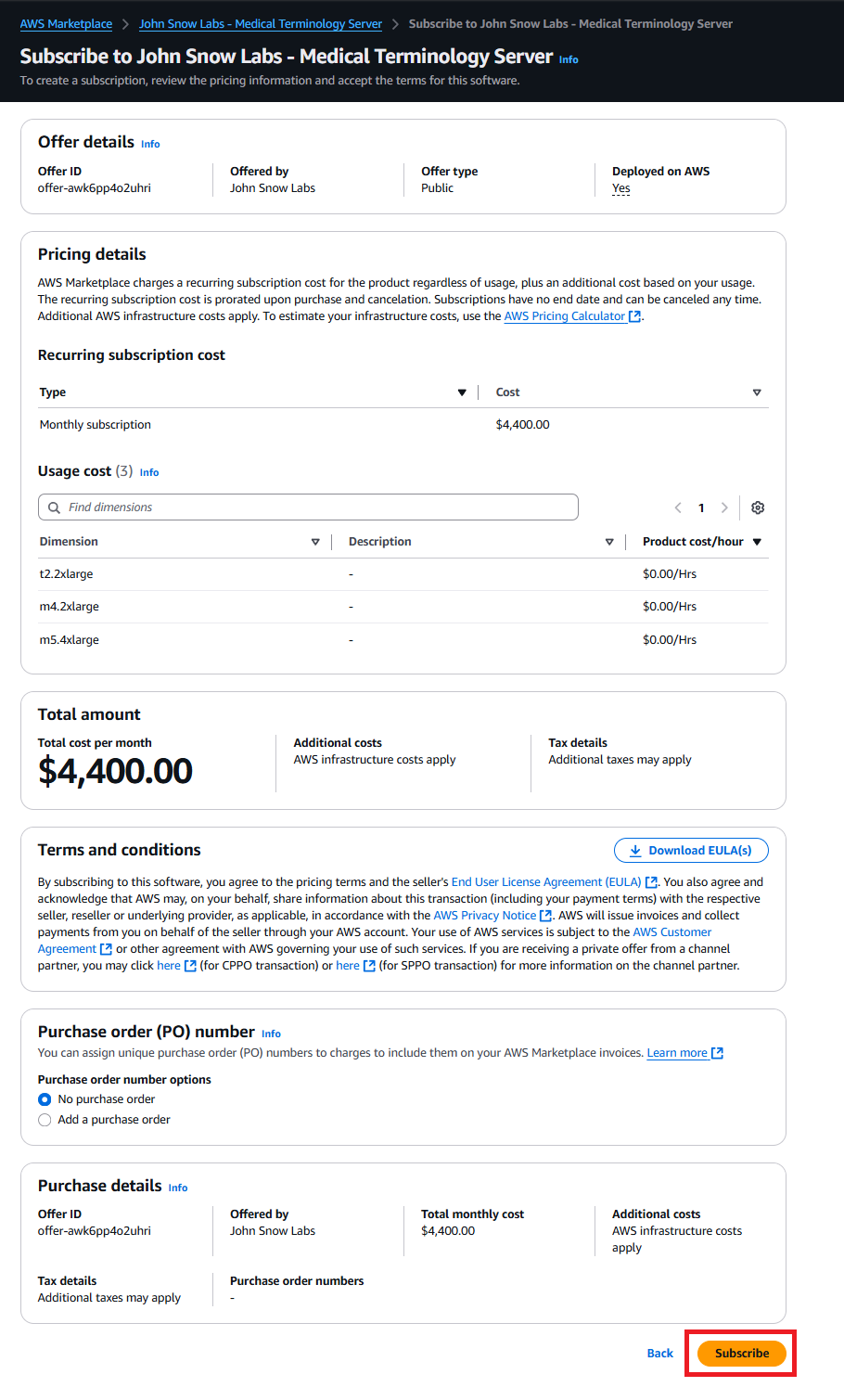 Terminology Service Subscription